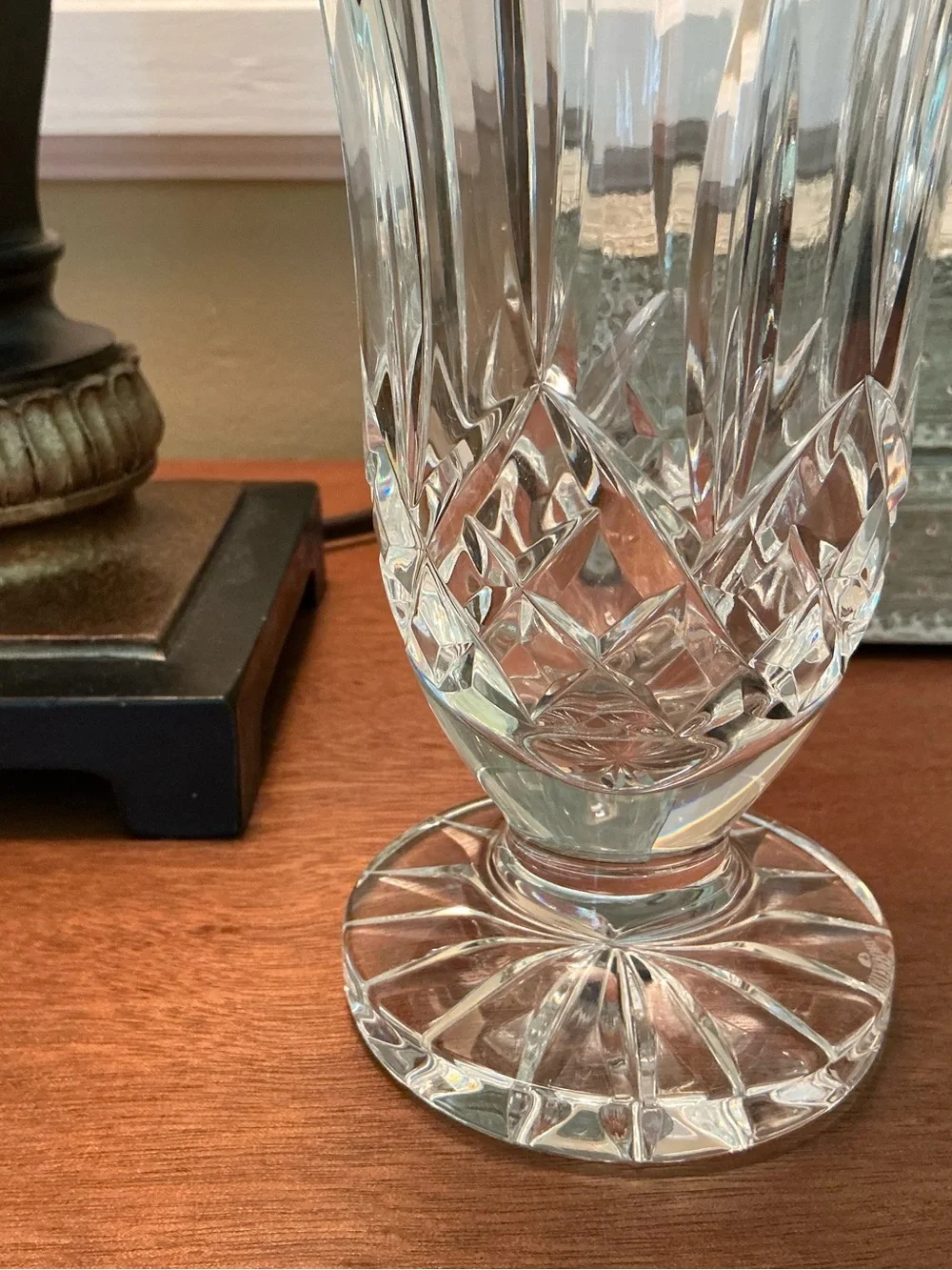 Waterford Lismore Pattern Crystal Vase 7”H